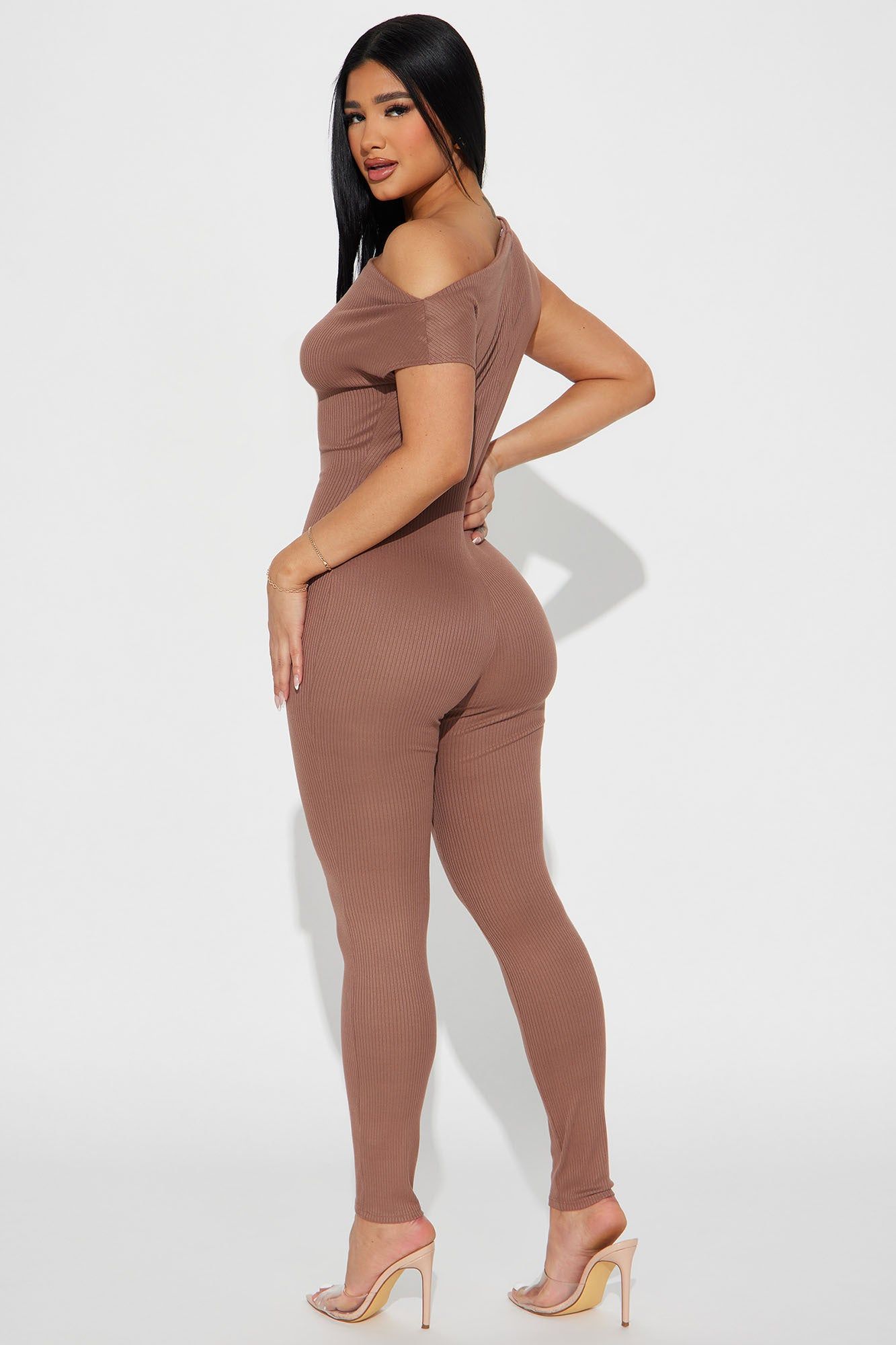 The Main Mood Ribbed Jumpsuit - Mocha sold by Fashion Nova product image thumbnail 3