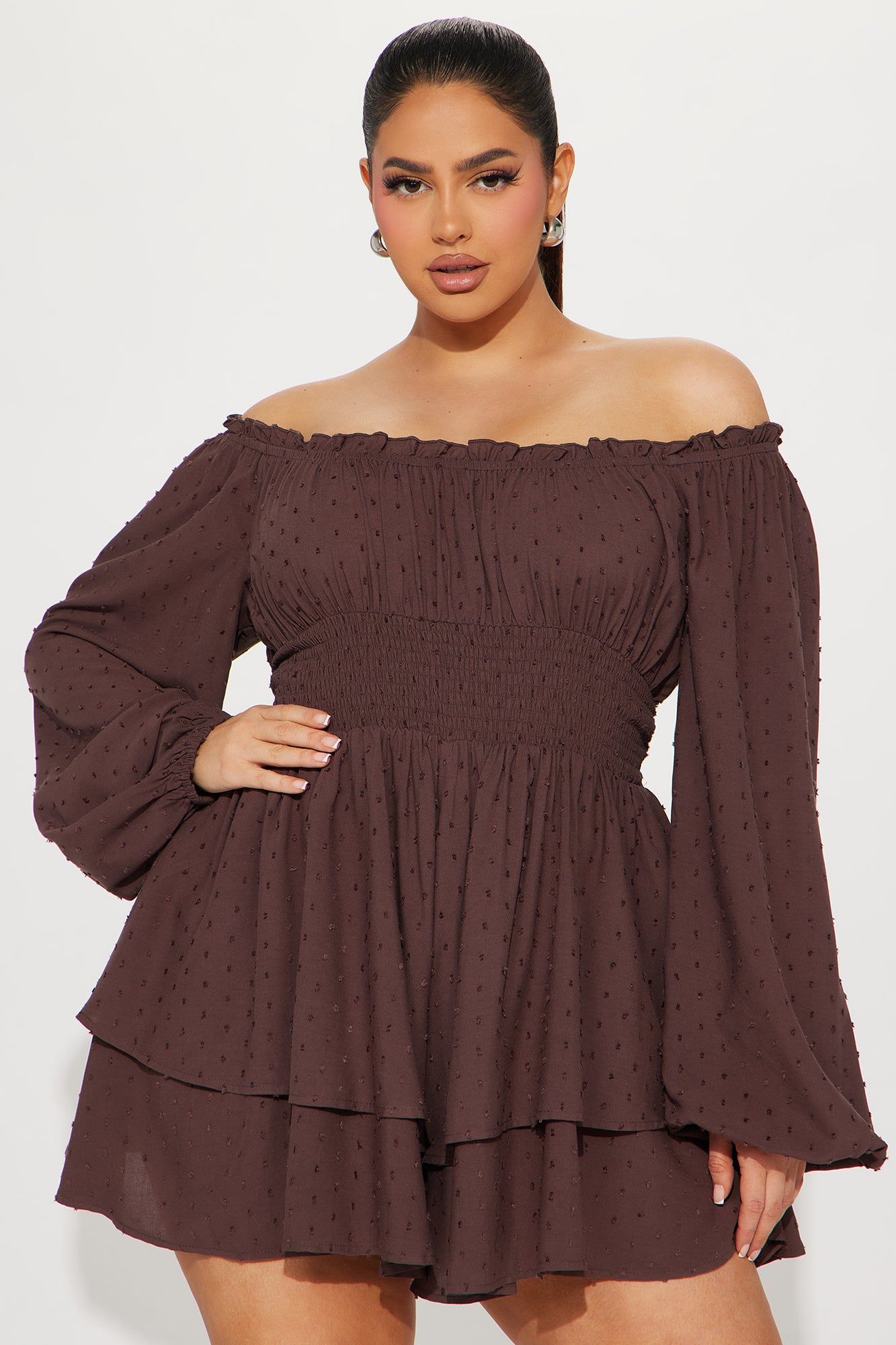 Count On You Romper - Chocolate sold by Fashion Nova product image thumbnail 4