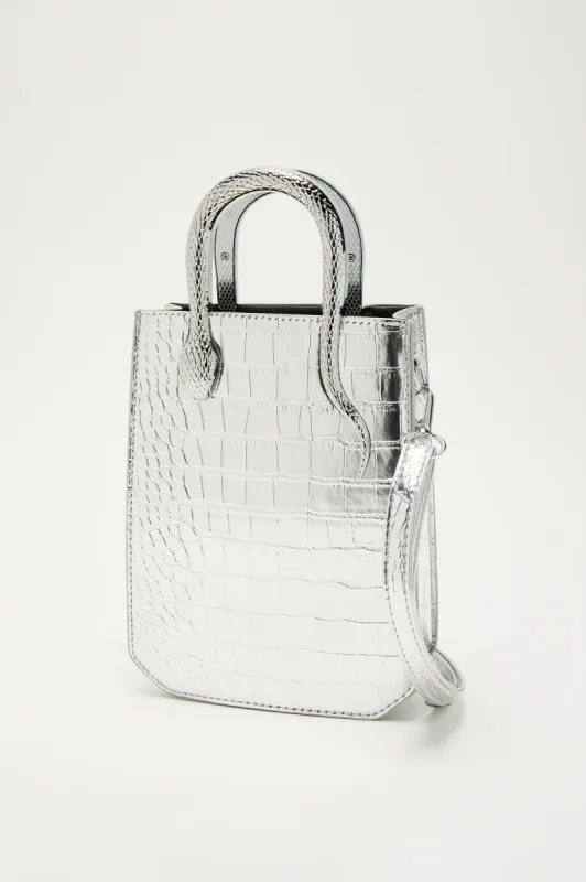 Slither My Way Handbag - Silver sold by Fashion Nova
