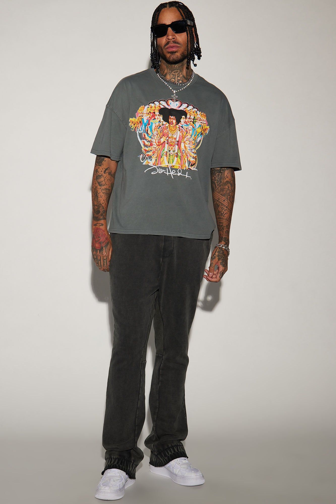 Jimi Hendrix Oversized Short Sleeve Tee - Black sold by Fashion Nova product image thumbnail 2