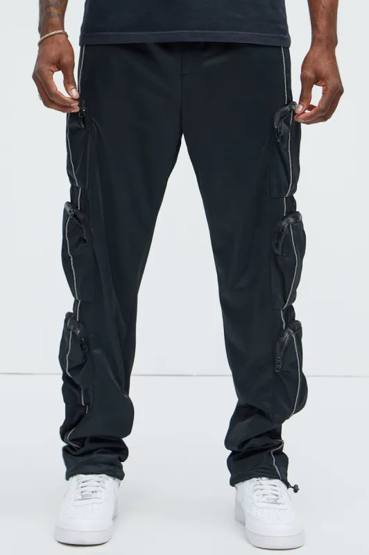 I Got You Cargo Pockets Track Pants - Black sold by Fashion Nova