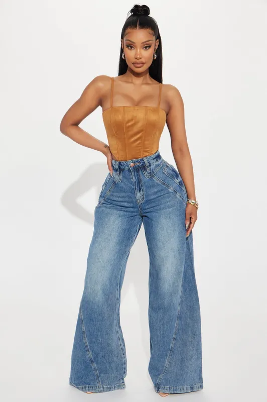 Obvious Reasons Baggy Jeans - Medium Wash sold by Fashion Nova