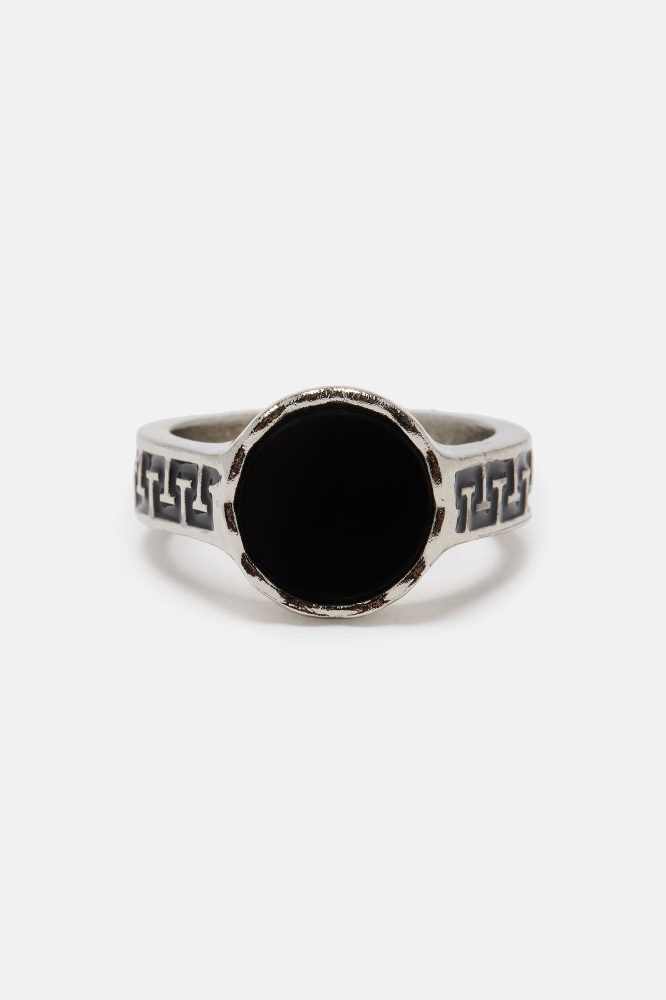 Onyx Textured Signet Ring - Silver sold by Fashion Nova product image thumbnail 2