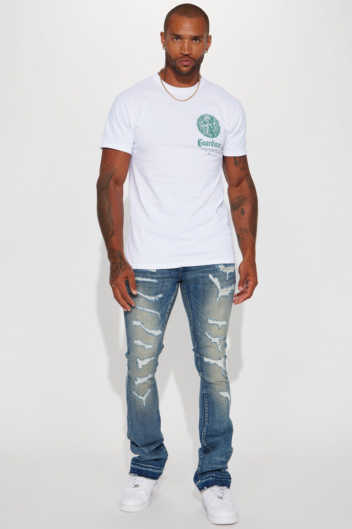 Keep It Going Stacked Skinny Flare Jeans - Dark Wash sold by Fashion Nova product image thumbnail 3