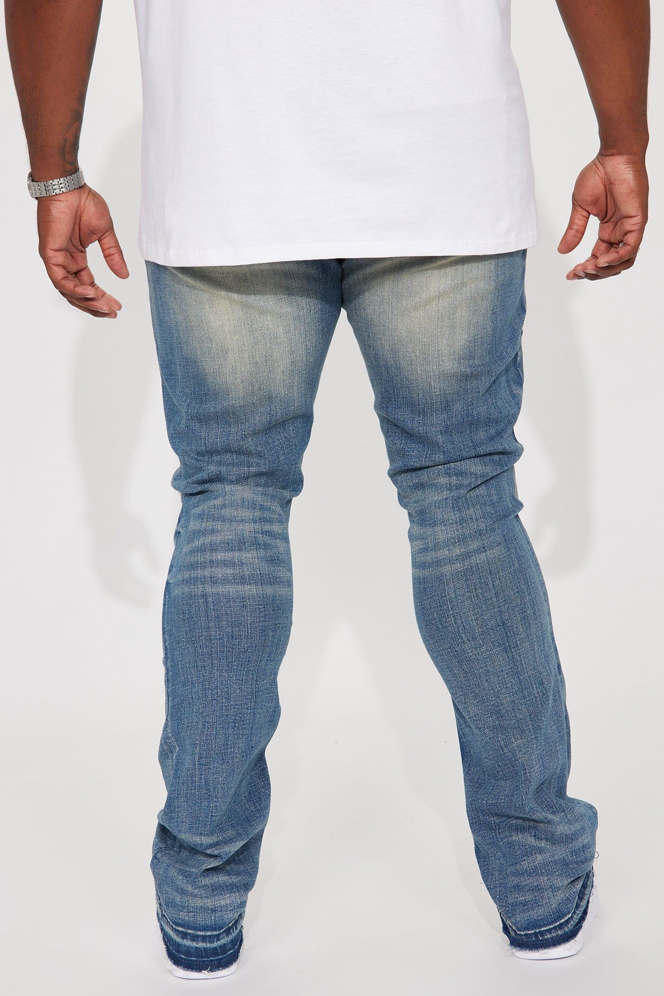 Keep It Going Stacked Skinny Flare Jeans - Dark Wash sold by Fashion Nova product image thumbnail 7