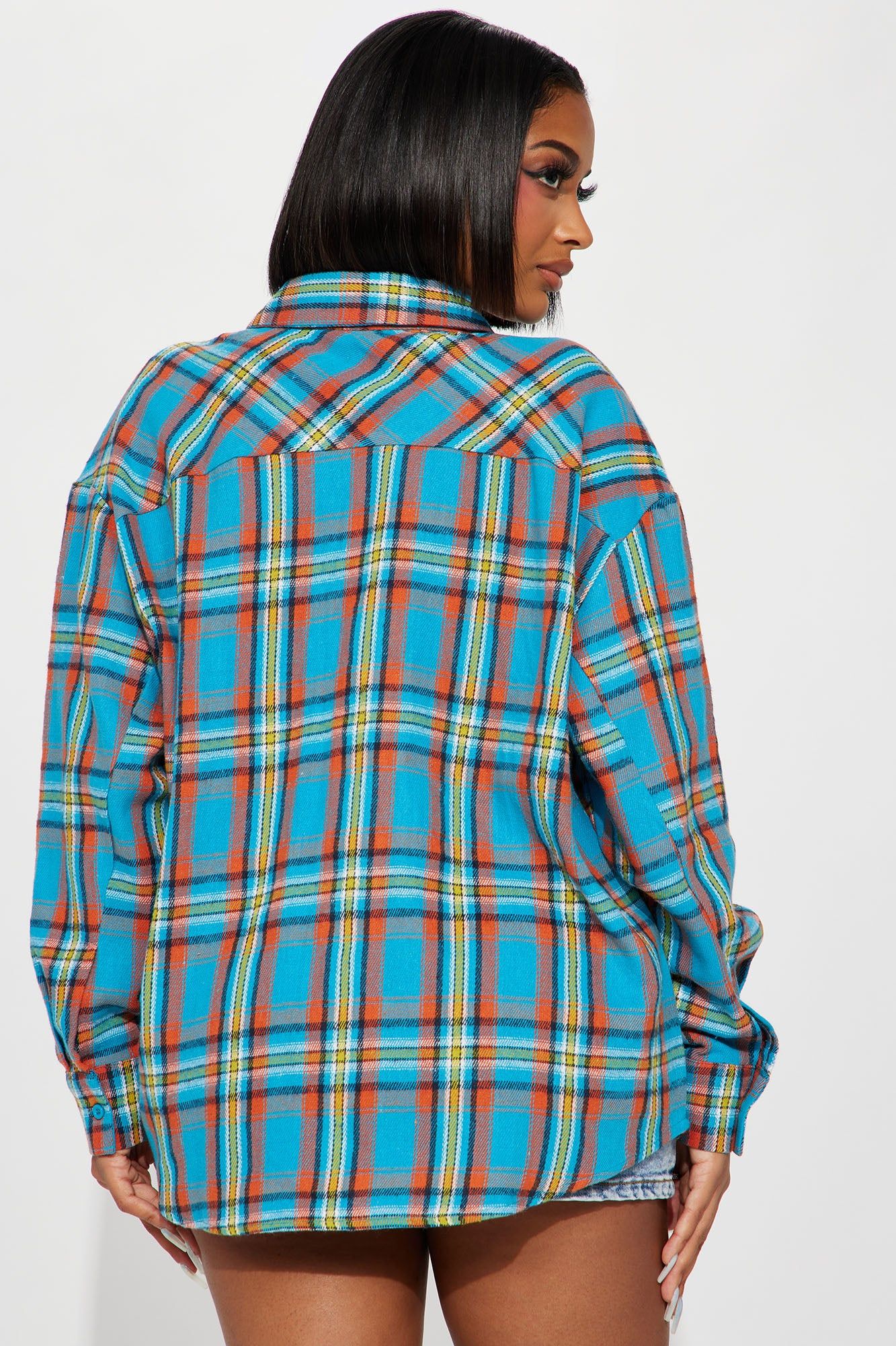 Frequent Mood Plaid Shirt - Blue/combo sold by Fashion Nova product image thumbnail 3