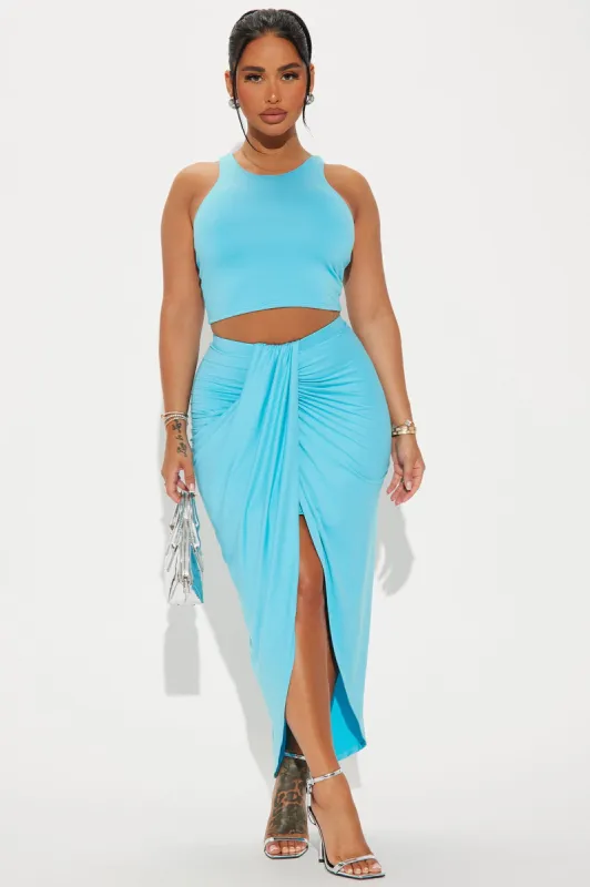 Lanie Maxi Skirt Set - Blue sold by Fashion Nova