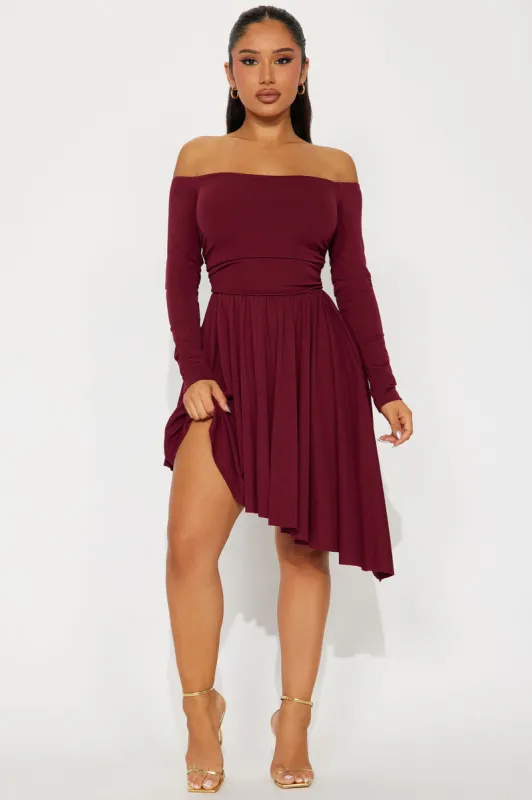 Runaway With Me Mini Dress - Wine sold by Fashion Nova