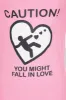 Might Fall In Love PJ Sleep Shirt - Pink/combo sold by Fashion Nova