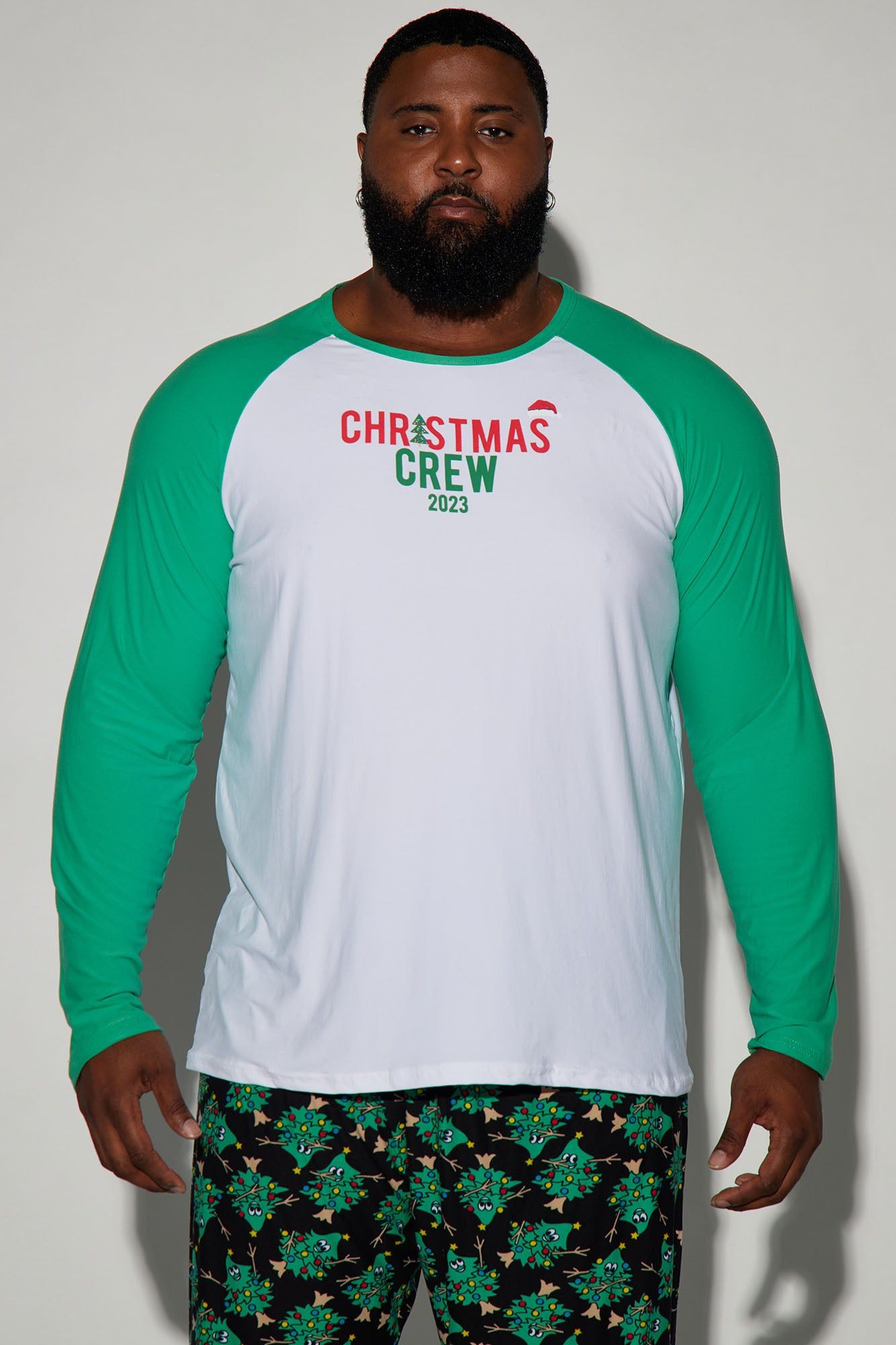 Christmas Crew Holiday PJ Set - Green/combo sold by Fashion Nova product image thumbnail 5