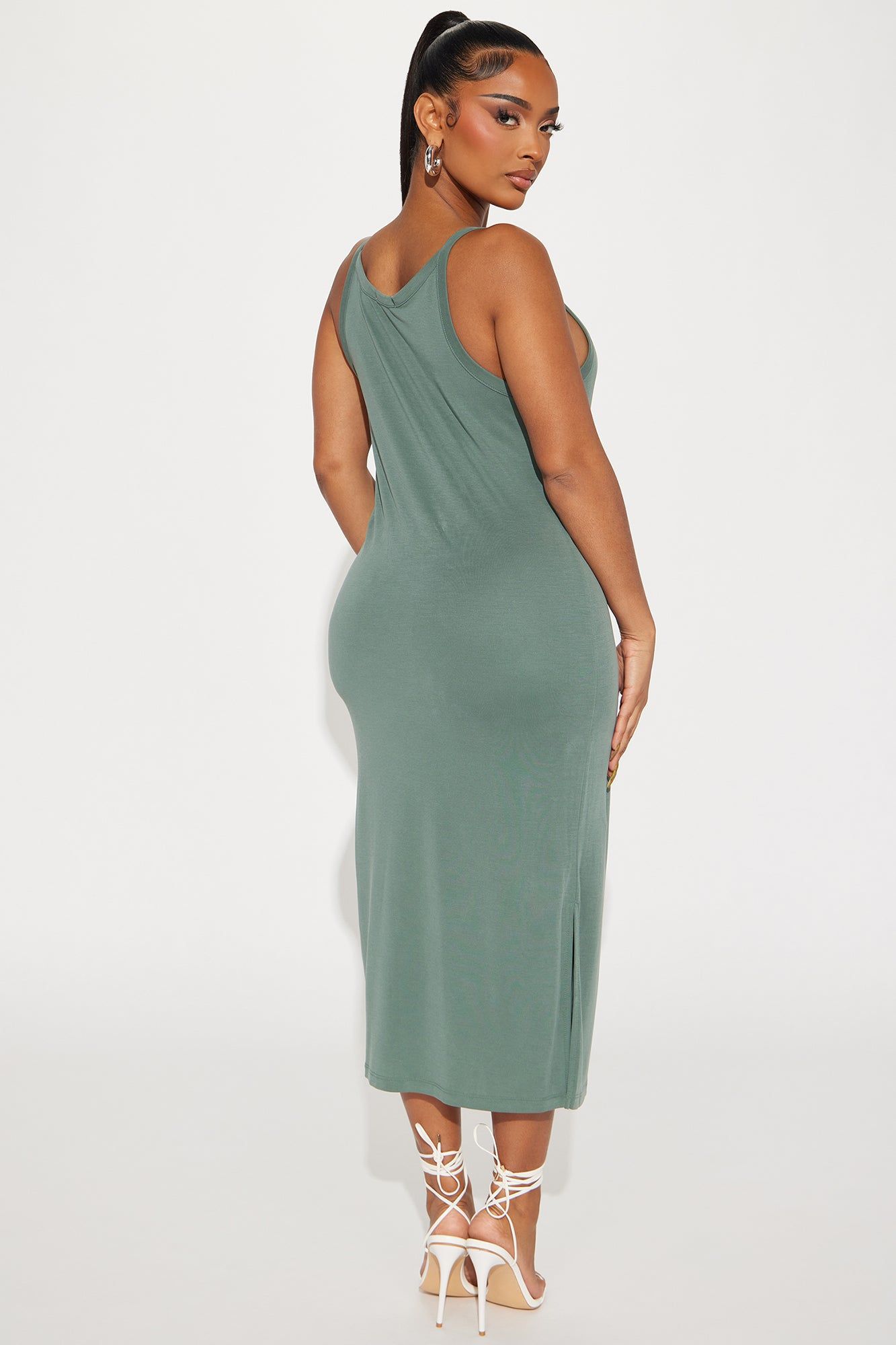 Hollie Midi Dress - Green sold by Fashion Nova product image thumbnail 3