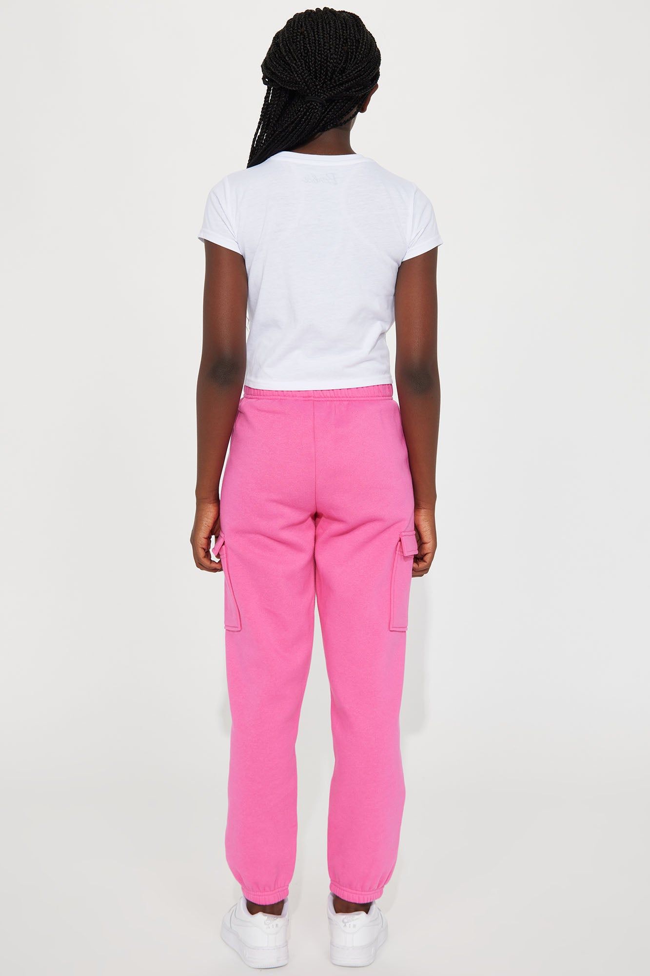 Mini Barbie Girl Cargo Jogger Set - White/Pink sold by Fashion Nova product image thumbnail 5