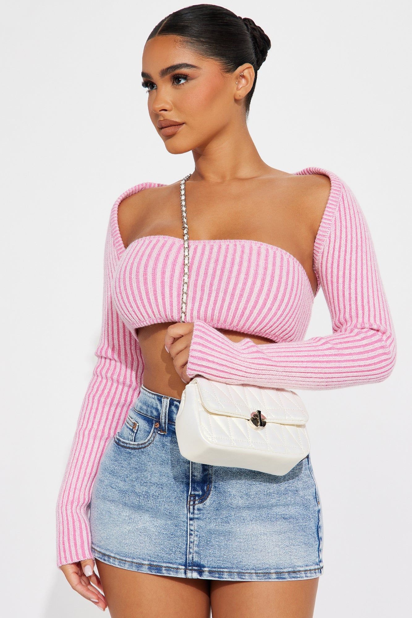 It's Getting Late Handbag - White sold by Fashion Nova