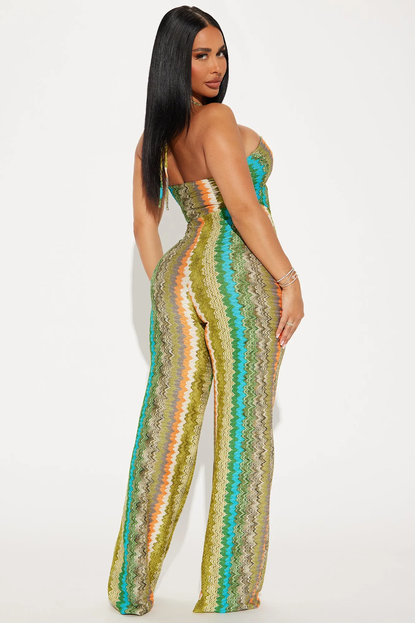 Beach Days Crochet Jumpsuit - Green/combo sold by Fashion Nova product image thumbnail 3