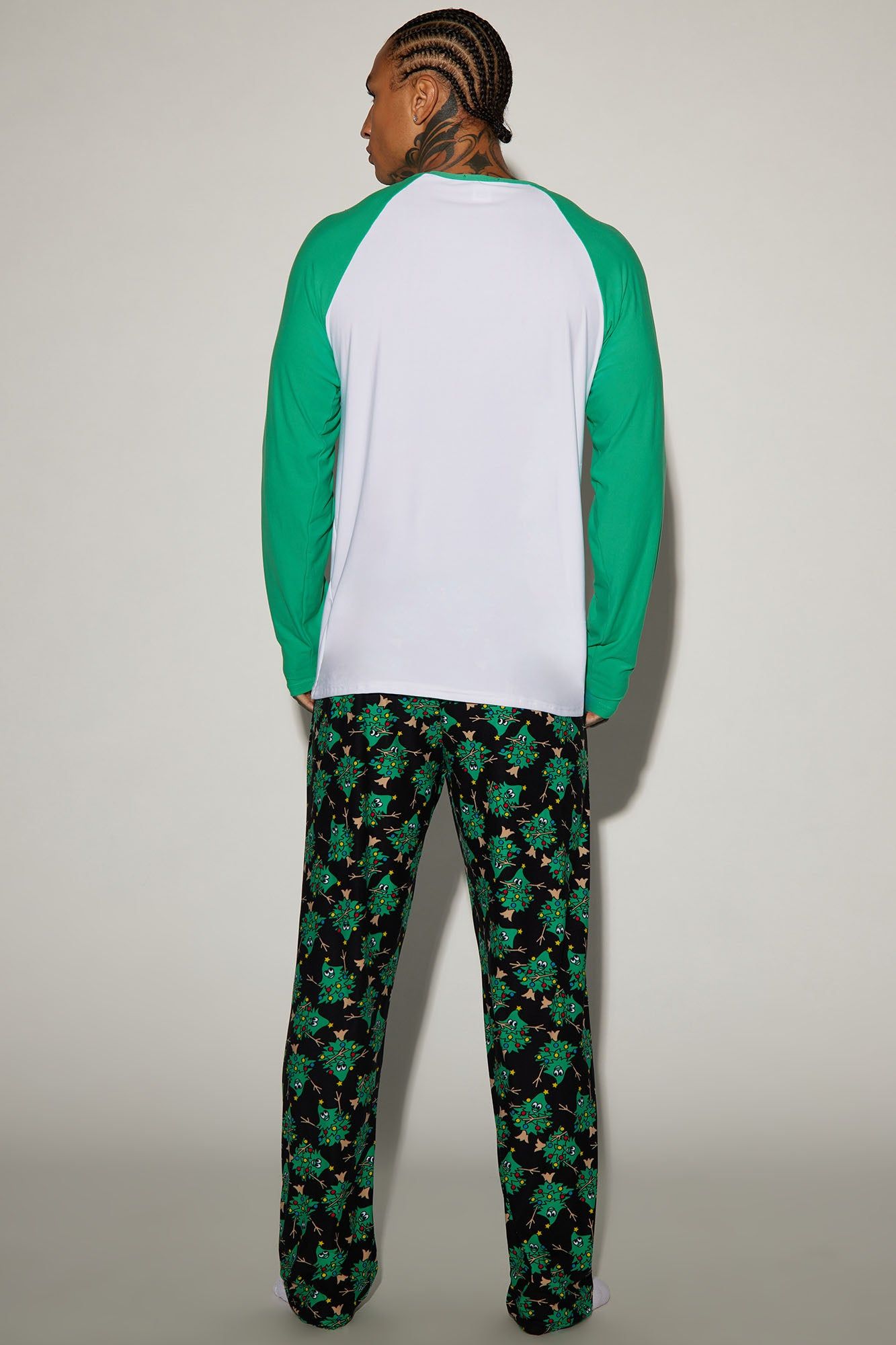 Christmas Crew Holiday PJ Set - Green/combo sold by Fashion Nova product image thumbnail 3