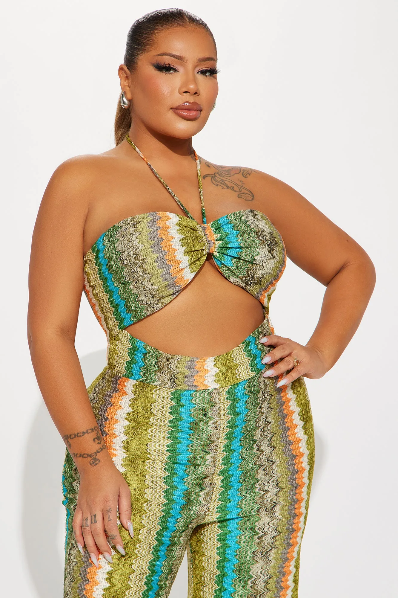Beach Days Crochet Jumpsuit - Green/combo sold by Fashion Nova product image thumbnail 5