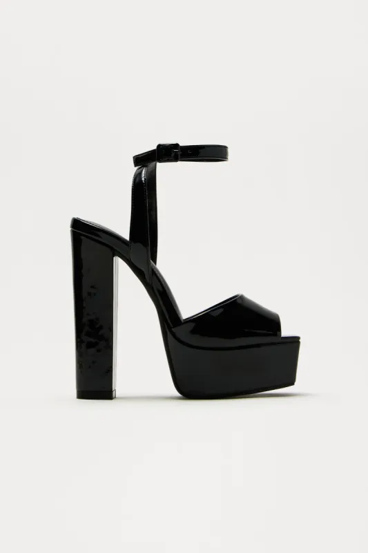 Catalina Platform Block Heels - Black sold by Fashion Nova