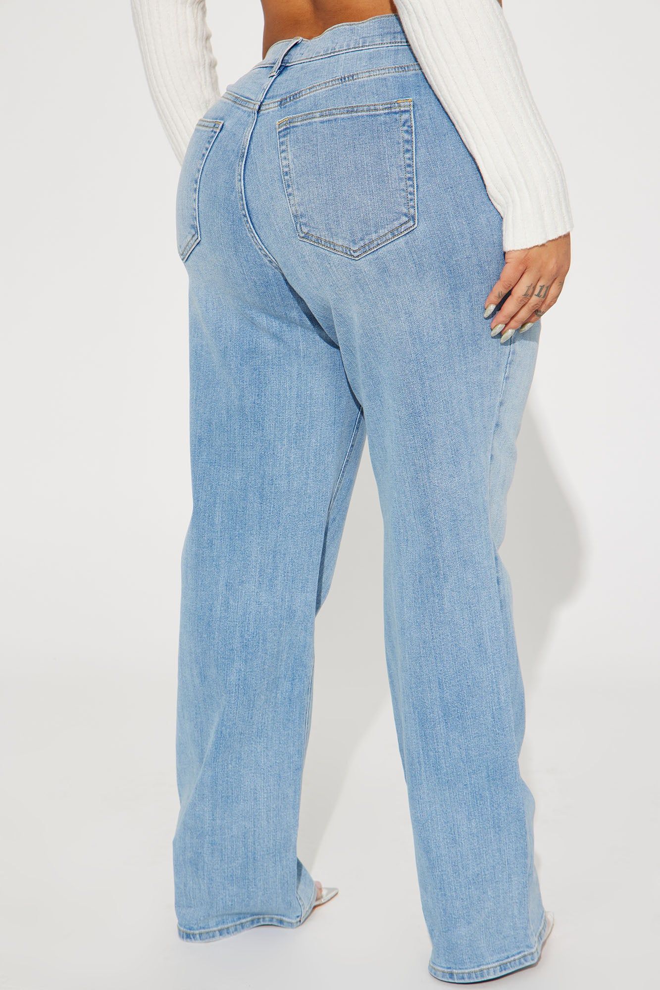 Be Authentic Slouchy Stretch Straight Leg Jeans - Vintage Wash sold by Fashion Nova product image thumbnail 6