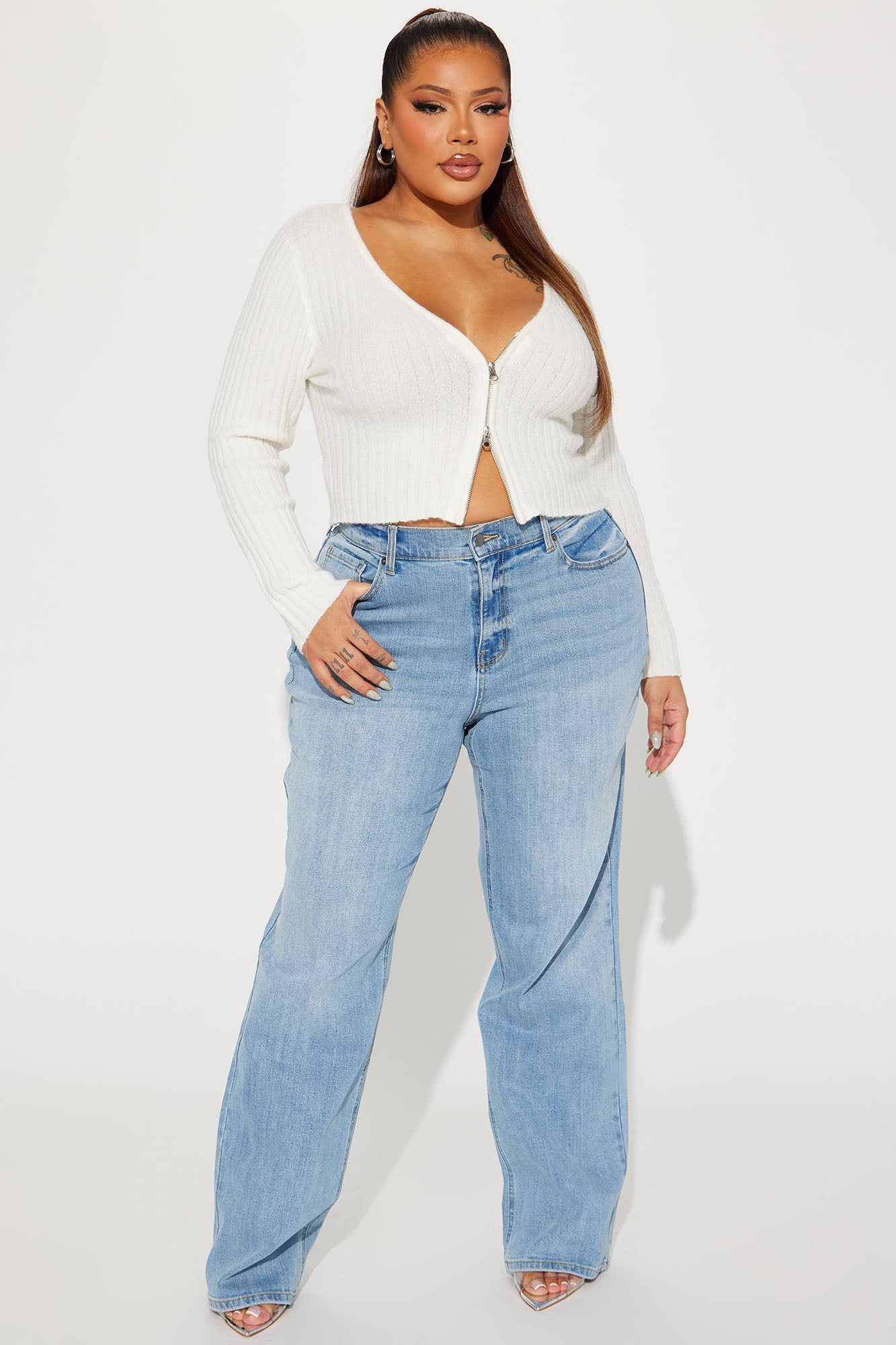 Be Authentic Slouchy Stretch Straight Leg Jeans - Vintage Wash sold by Fashion Nova product image thumbnail 4