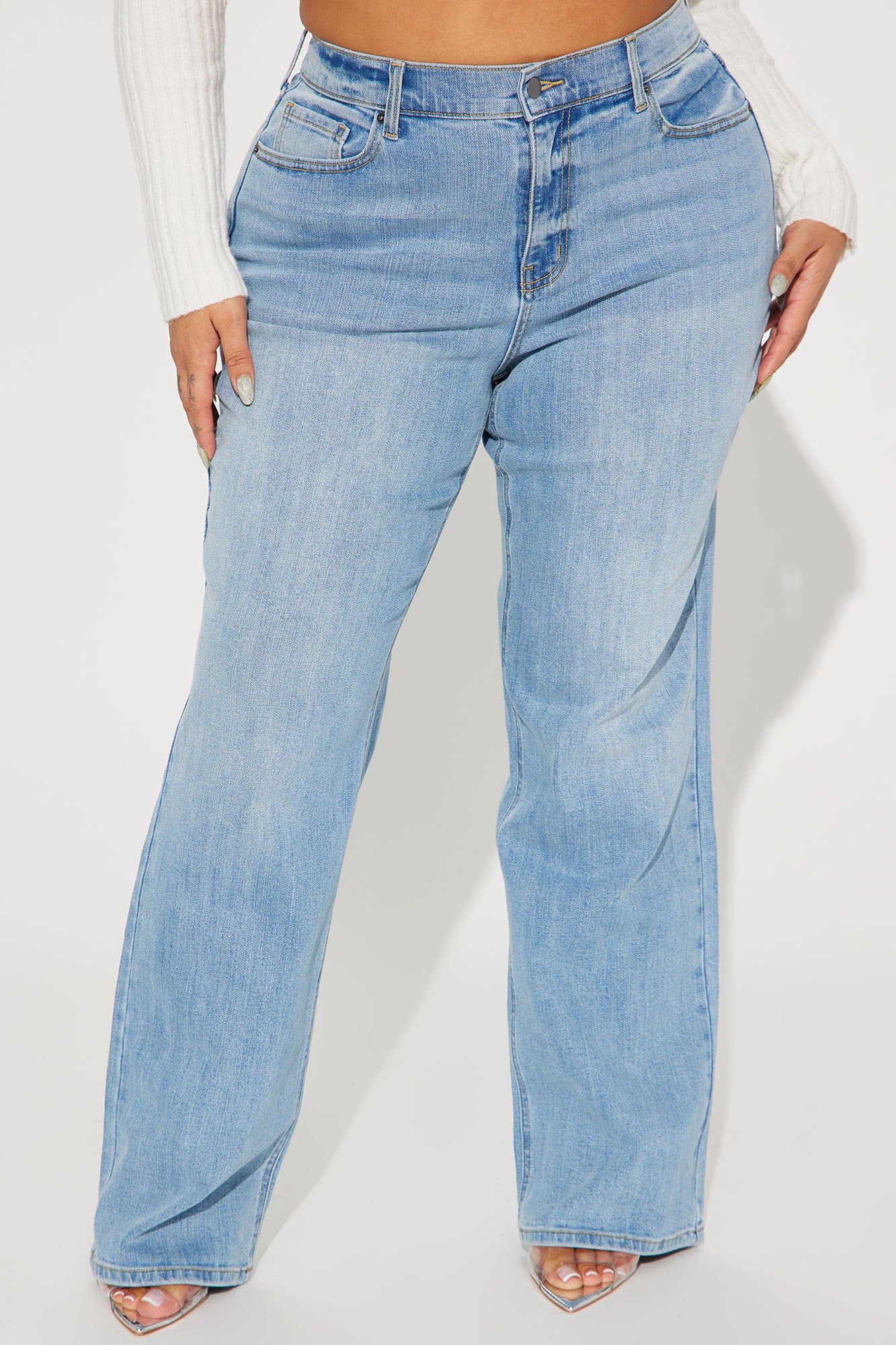 Be Authentic Slouchy Stretch Straight Leg Jeans - Vintage Wash sold by Fashion Nova product image thumbnail 5