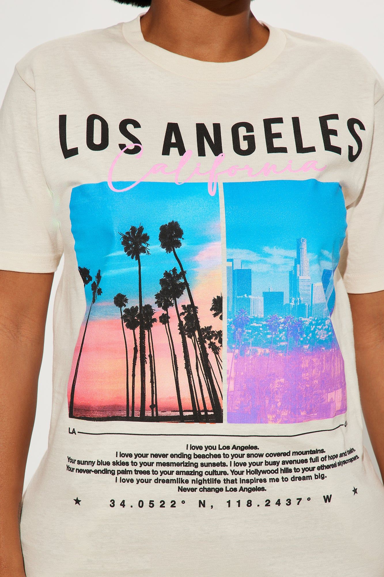 Los Angeles Views Graphic Tee - Cream sold by Fashion Nova product image thumbnail 3