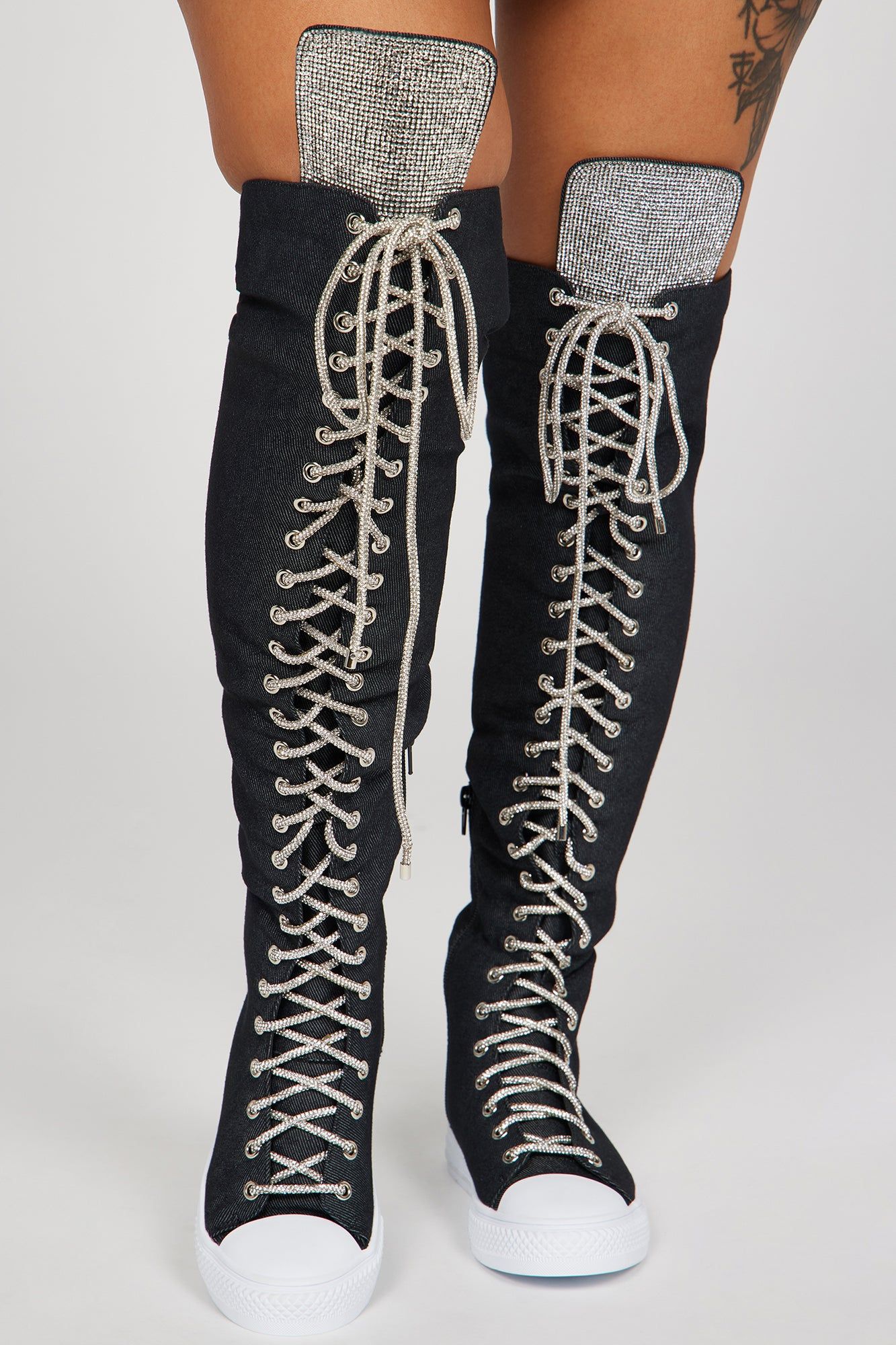 Off To School Over The Knee Boots - Black sold by Fashion Nova product image thumbnail 2