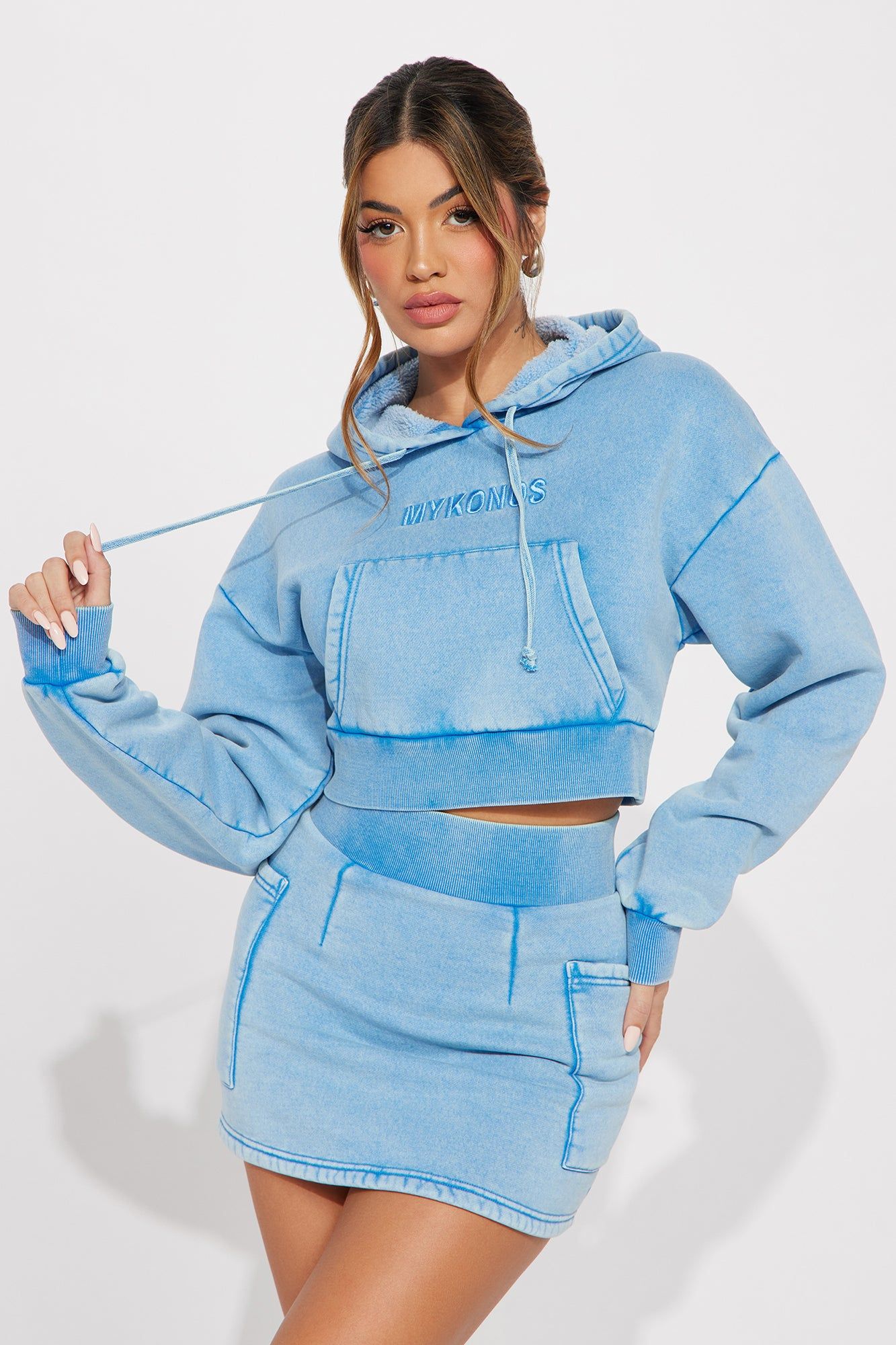 Mykonos Washed Skirt Set - Blue sold by Fashion Nova product image thumbnail 2