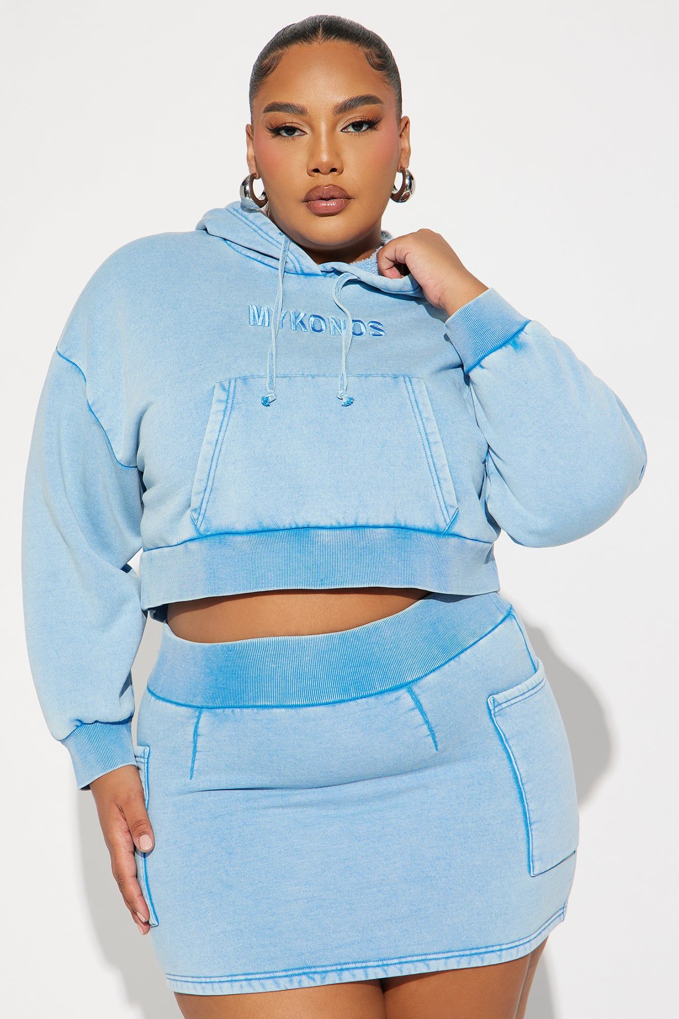 Mykonos Washed Skirt Set - Blue sold by Fashion Nova product image thumbnail 5