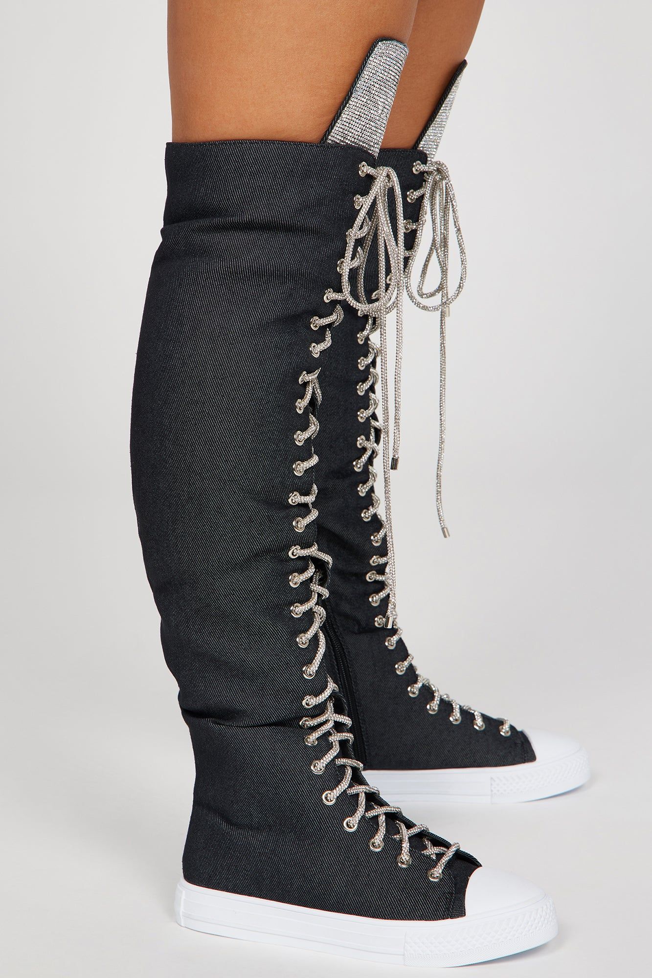 Off To School Over The Knee Boots - Black sold by Fashion Nova product image thumbnail 3