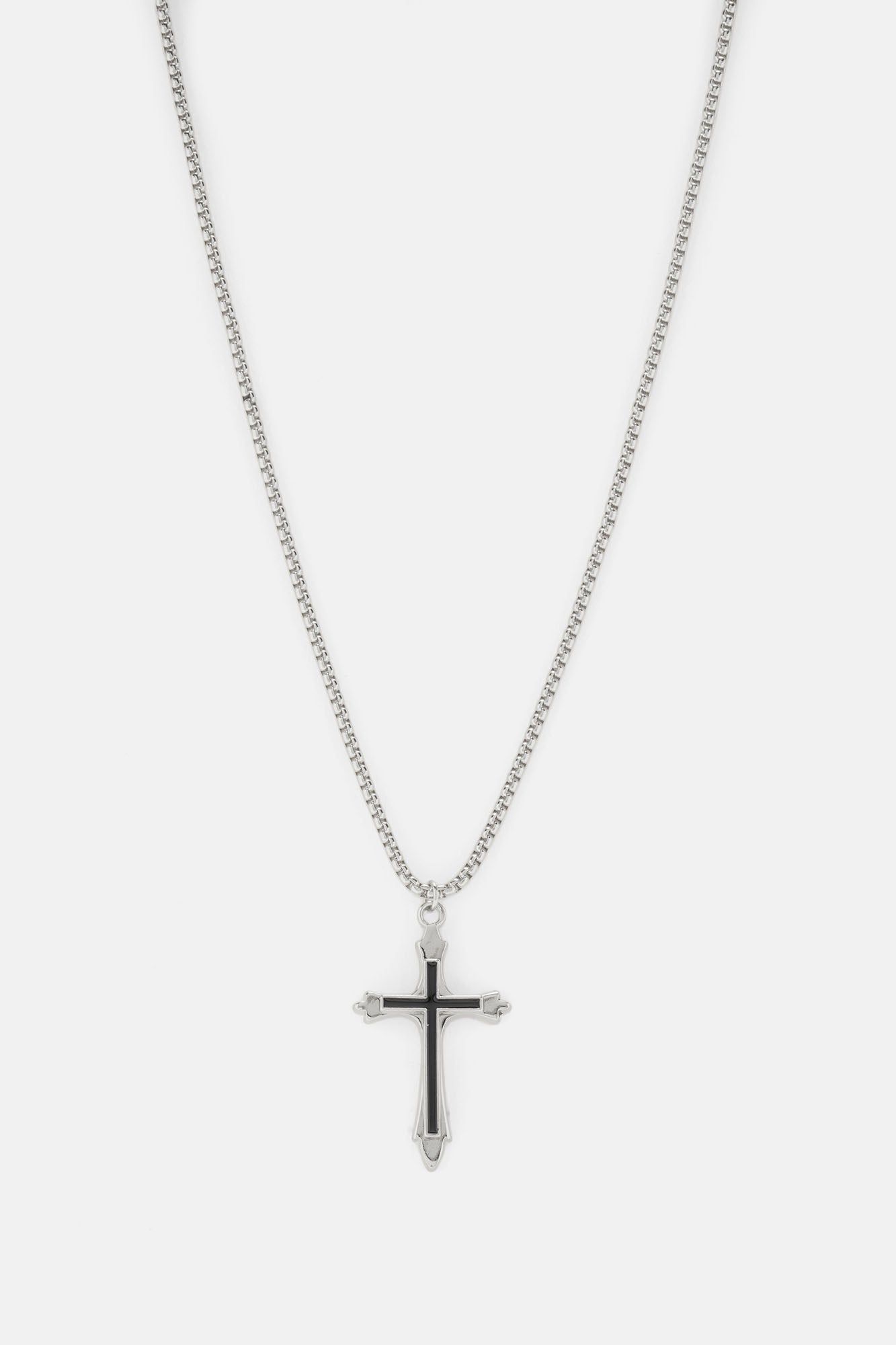 To The Metal Cross Chain Necklace - Silver sold by Fashion Nova product image thumbnail 2