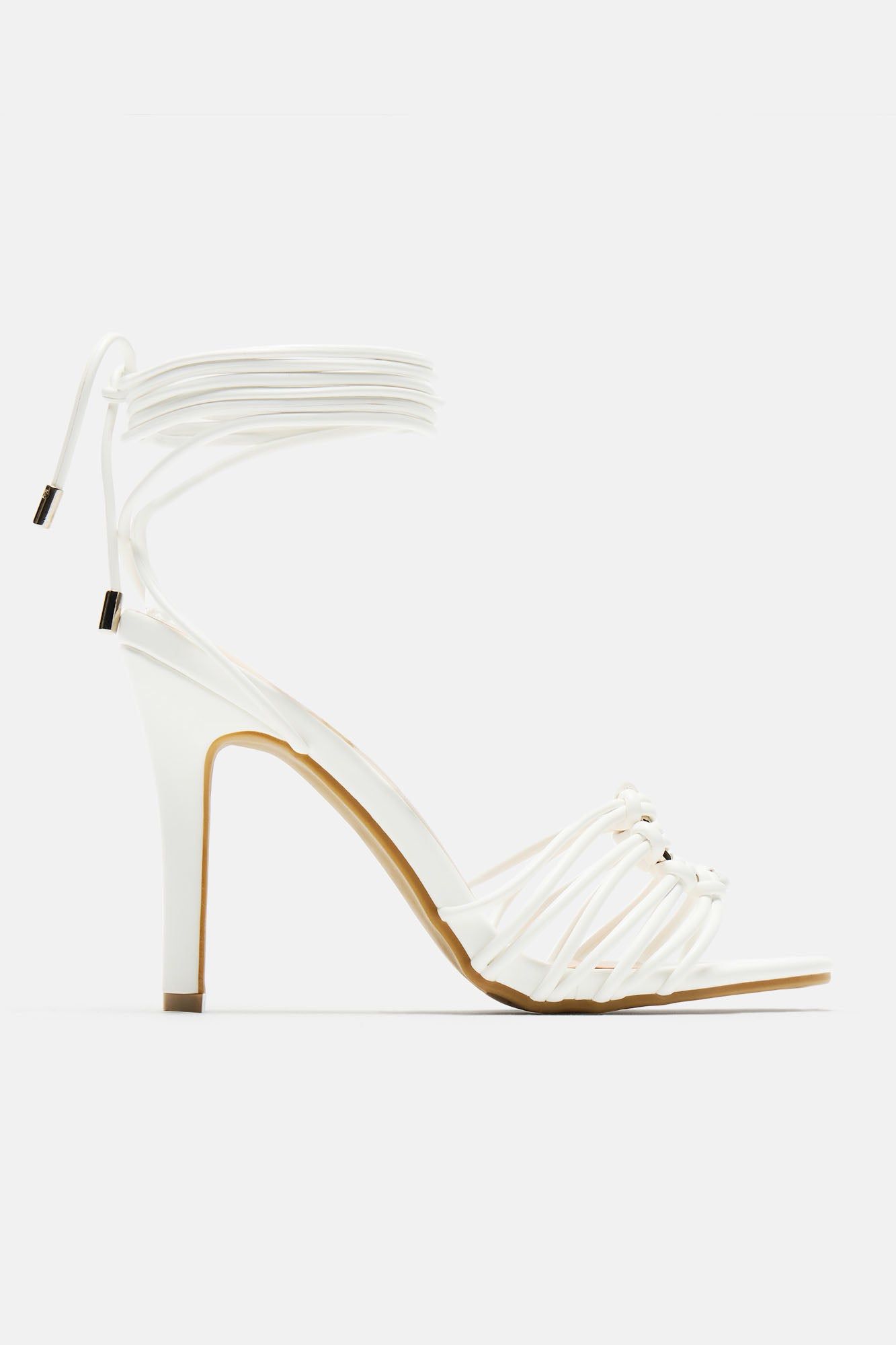 Farrah Wrap Up Heeled Sandals - White sold by Fashion Nova product image thumbnail 5