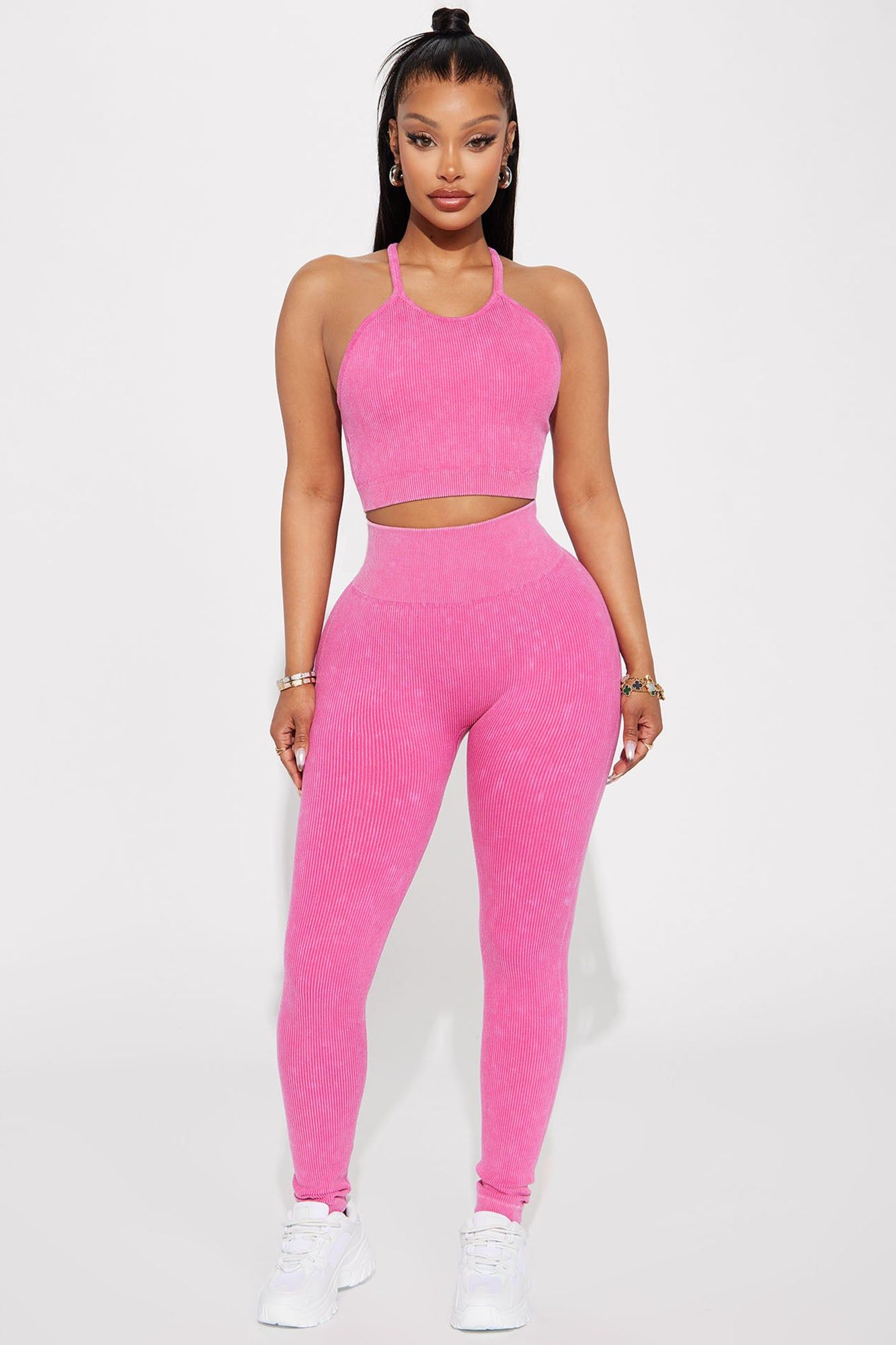 Break A Sweat Washed Seamless Sports Bra - Fuchsia sold by Fashion Nova product image thumbnail 2