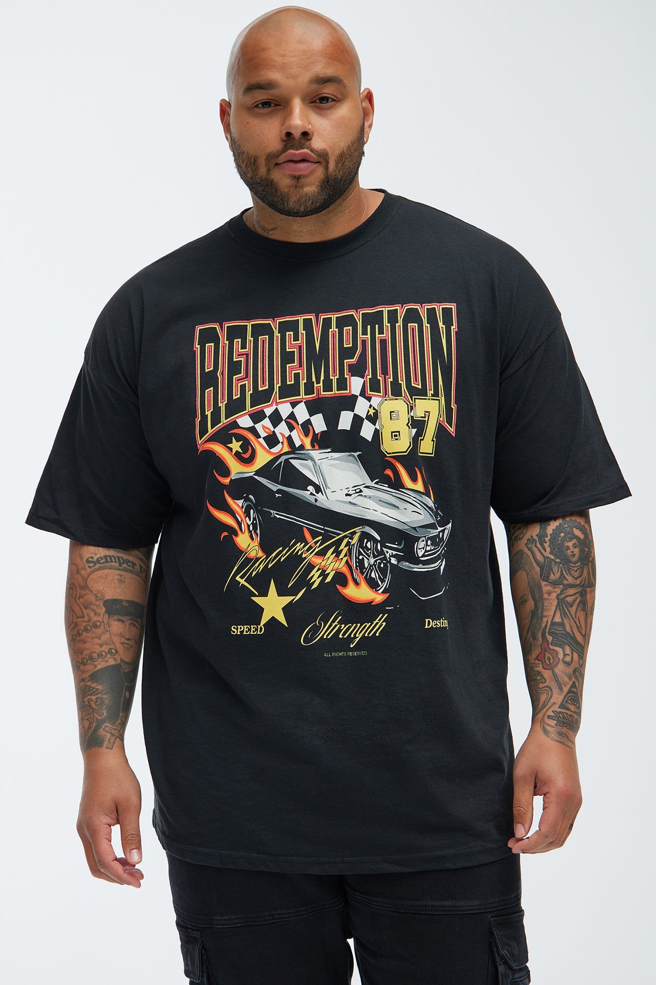Redemption Racing Short Sleeve Tee - Black sold by Fashion Nova product image thumbnail 4