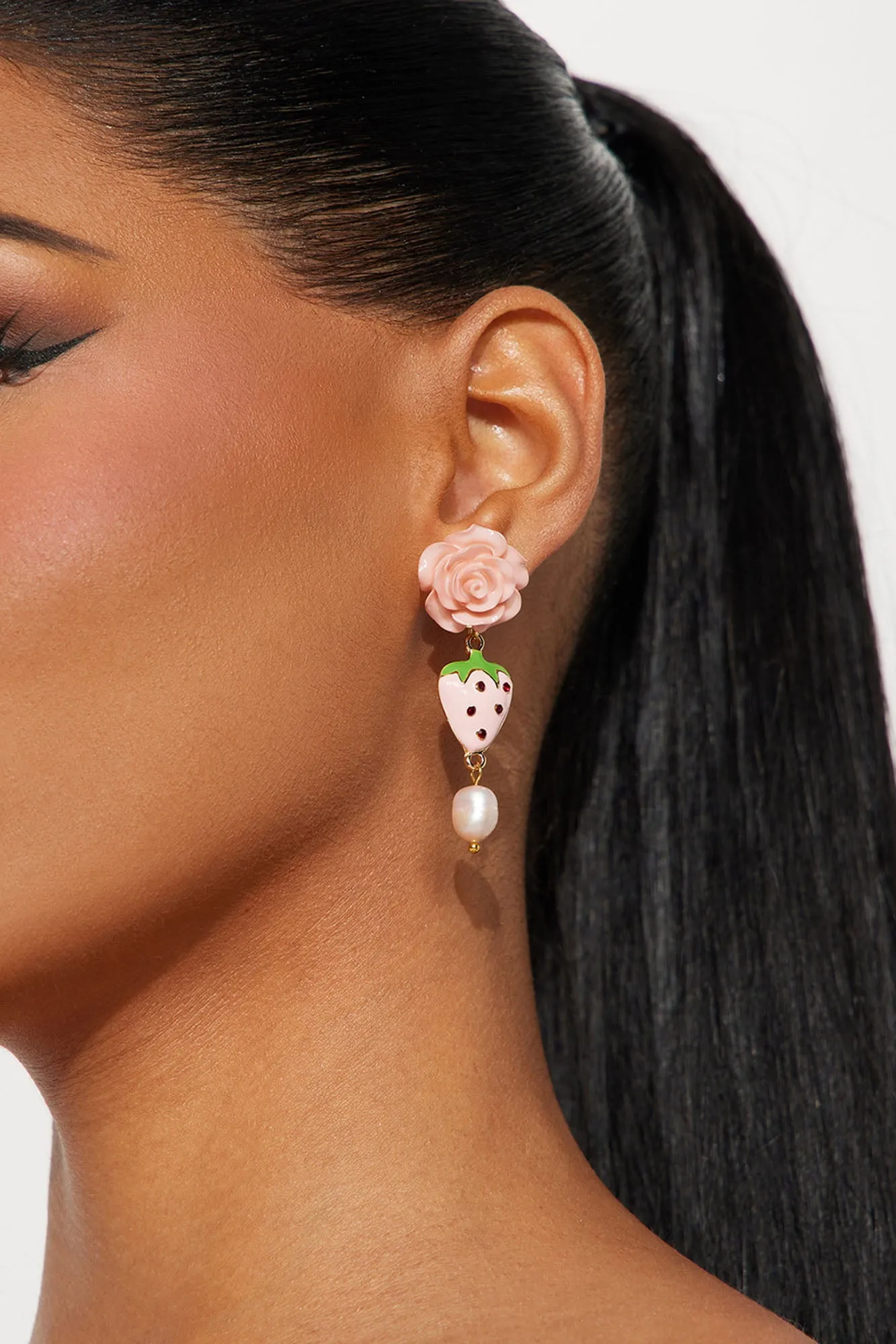 Strawberry Sorbet Earrings - Pink sold by Fashion Nova