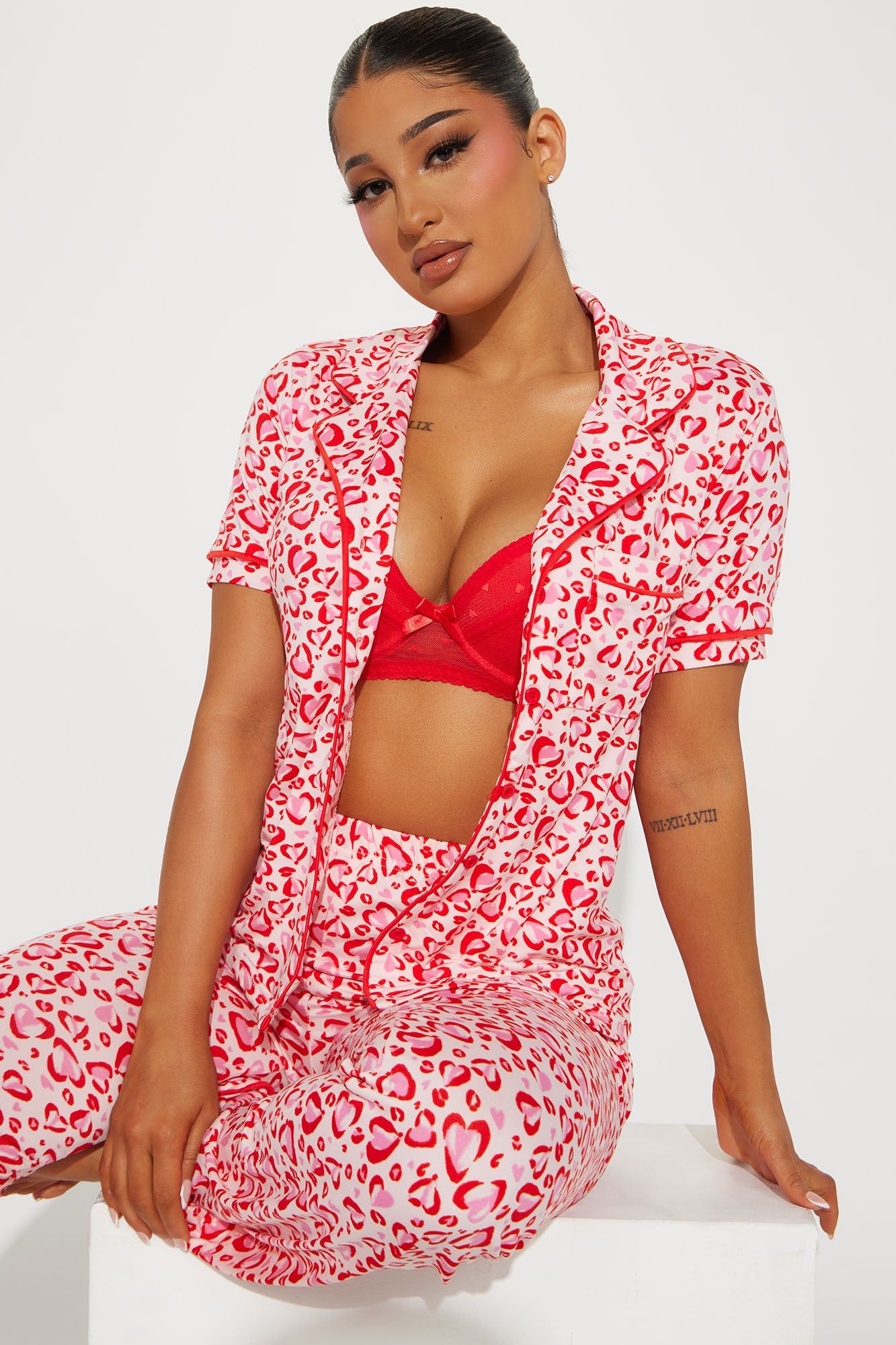 Crazy In Love PJ Pant Set - Pink/combo sold by Fashion Nova product image thumbnail 2