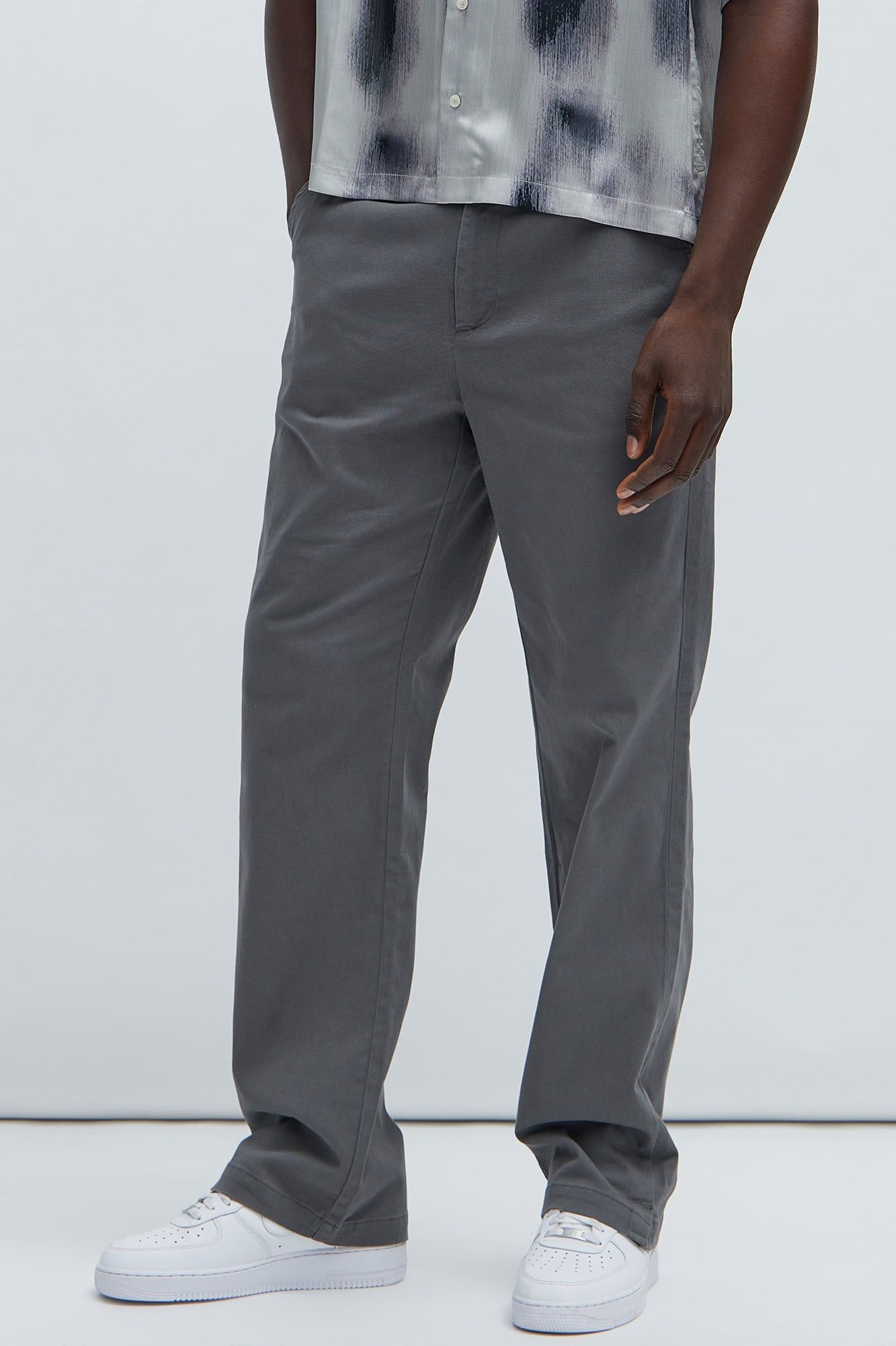 Mac Chino Straight Pants - Grey sold by Fashion Nova