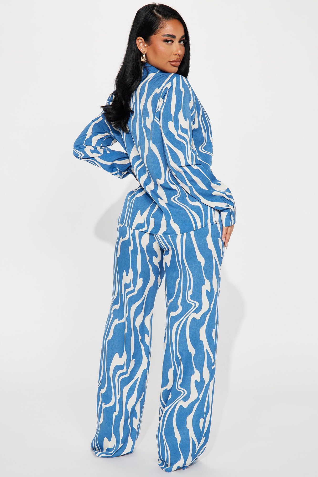 Valentina Pant Set - Blue/combo sold by Fashion Nova product image thumbnail 3