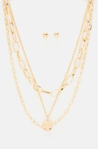 Something New Necklace and Earring Set - Gold sold by Fashion Nova