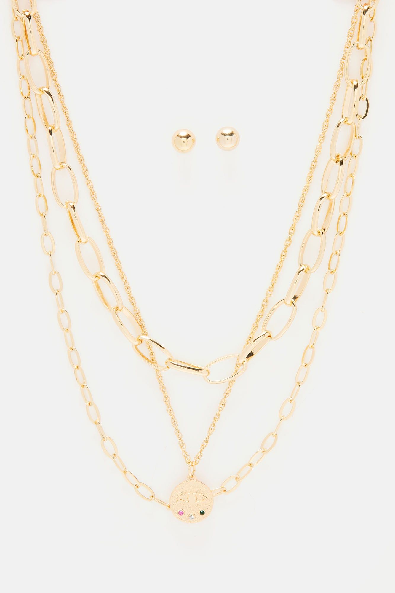 Something New Necklace and Earring Set - Gold sold by Fashion Nova