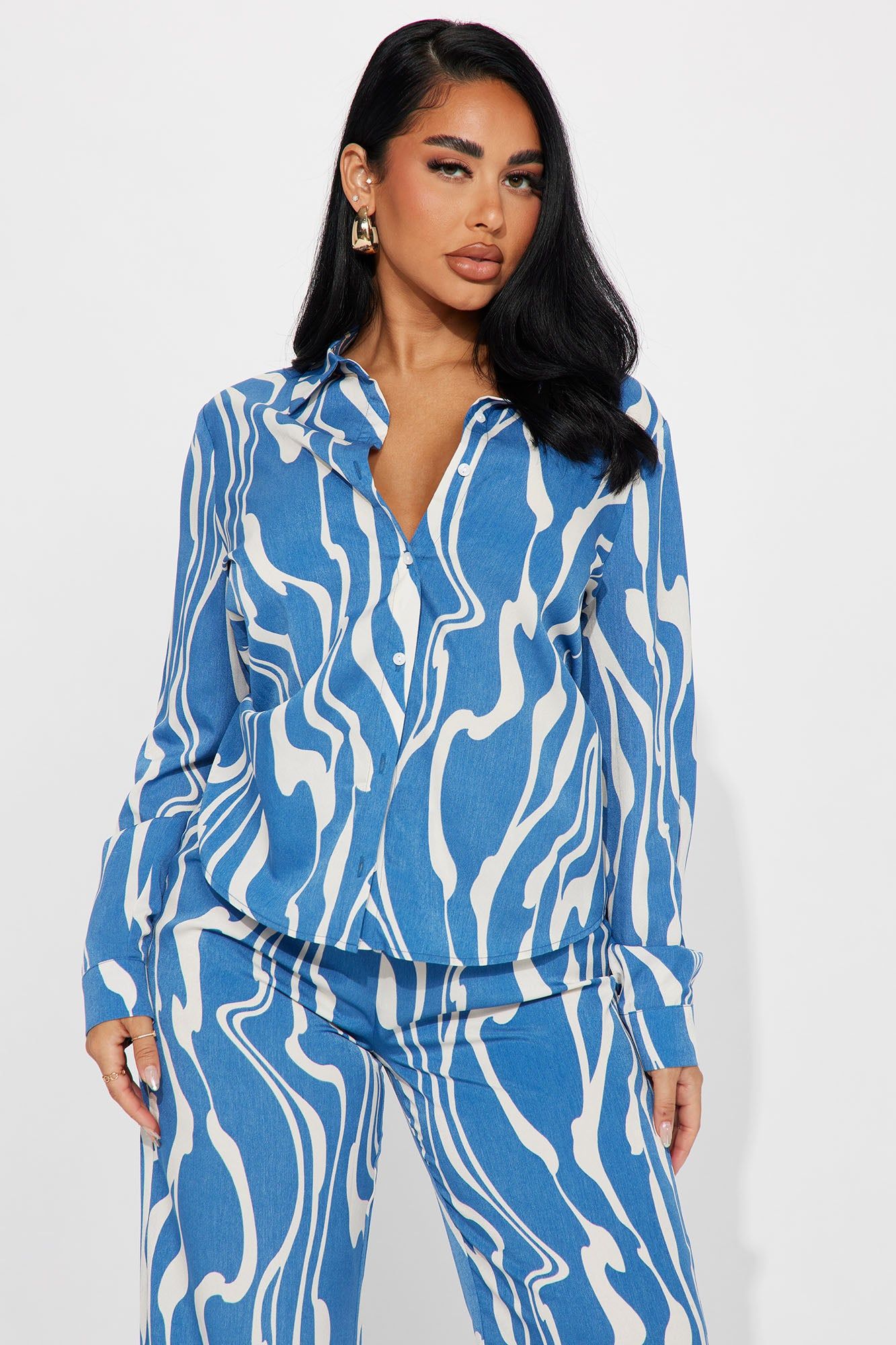 Valentina Pant Set - Blue/combo sold by Fashion Nova product image thumbnail 2