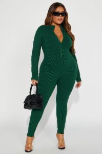 Anabel Snatched Jumpsuit - Hunter sold by Fashion Nova