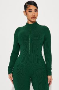 Anabel Snatched Jumpsuit - Hunter sold by Fashion Nova