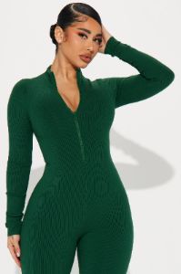 Anabel Snatched Jumpsuit - Hunter sold by Fashion Nova