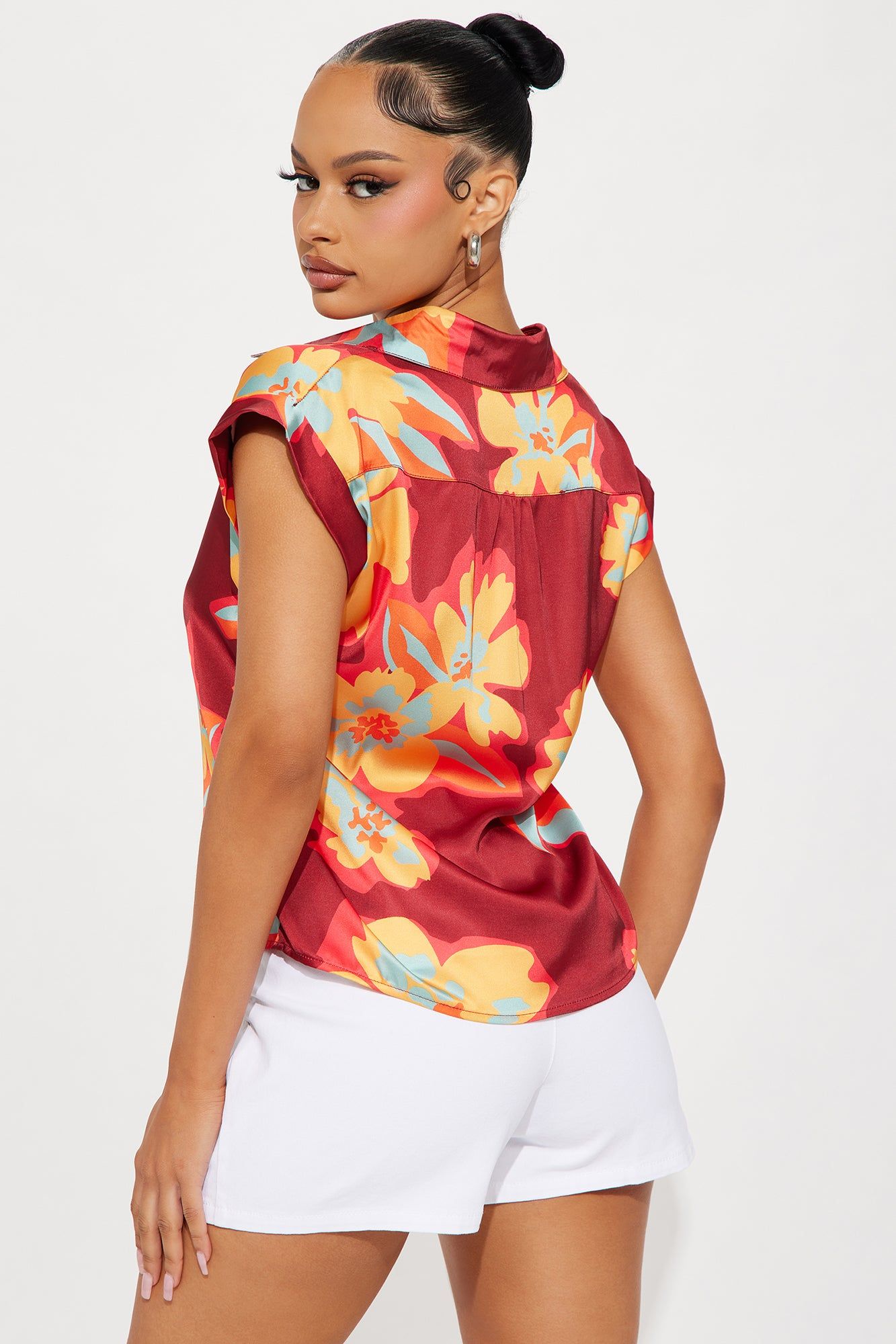 Fiona Printed Shirt - Red/combo sold by Fashion Nova product image thumbnail 3