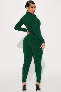 Anabel Snatched Jumpsuit - Hunter sold by Fashion Nova