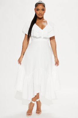 Addison Airflow Midi Dress - White sold by Fashion Nova