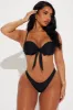 Levana Bra Cup 3 Piece Bikini Set - Black sold by Fashion Nova