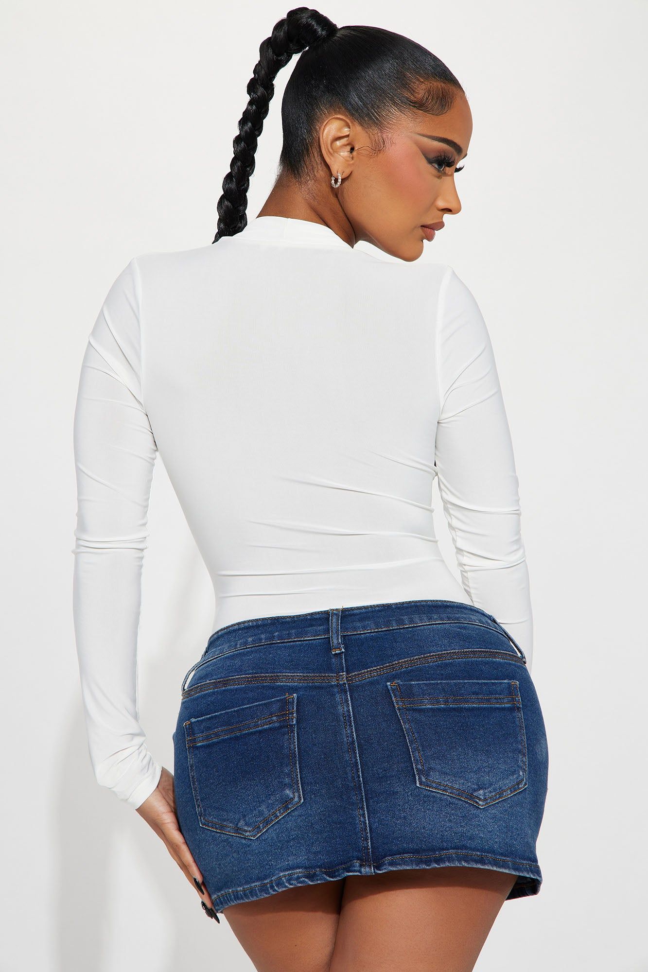 Lizette Twist Front Bodysuit - Ivory sold by Fashion Nova product image thumbnail 4