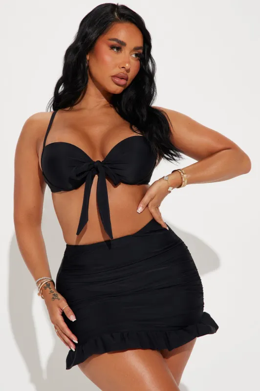 Levana Bra Cup 3 Piece Bikini Set - Black sold by Fashion Nova