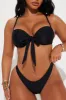 Levana Bra Cup 3 Piece Bikini Set - Black sold by Fashion Nova